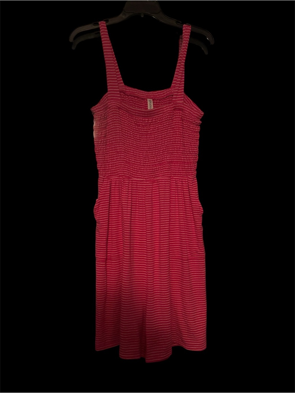 Pink and white striped Zenana romper